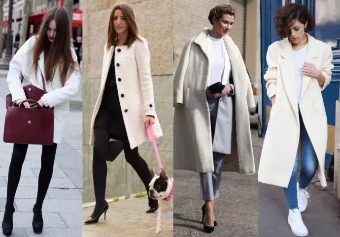 Naisten White Coat (183 kuvaa): Lyhyt, Mango, Valko-Venäjä, kuinka puhdistaa takki, pitkä, huivi valkoinen takki, hupullinen 583_161