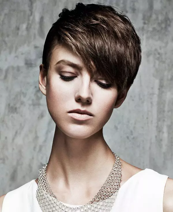 Short haircuts on thin hair (59 photos): Fashionable women's haircuts for ladies with liquid and rare, straight and wavy hair. Stylish options for women with a round and oval face 5841_54