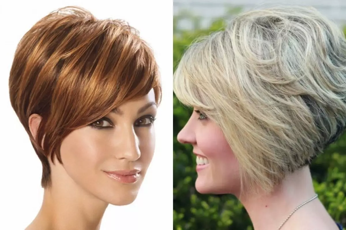 45 yaşından sonra genç olan saç kesimi (26 fotoğraf): 45 yaşında kadınlar için saç modelleri Yuvarlak, oval ve diğer yüz formları ile, gençleştirici bir saç kesimi seçin 5860_6