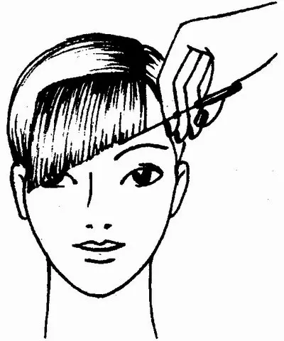 劉海（90張照片）：長劉海的女性髮型的特點。如何削減和鋪設？短髮型的變體與如此爆炸 5873_50