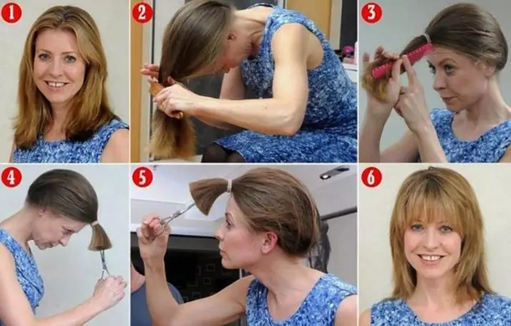 Frizura Lestenka za dugu kosu (52 fotografije): Ženska frizura na vrlo dugoj kosi, ljestvici po cijeloj glavi na ravno i valovito kosu, stražnji pogled i prednji dio 5884_39