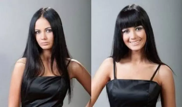 How to make bangs without cutting hair? Features of imitation of bangs from tail and long hair without haircut. How to make a temporary bang without scissors? 5891_44