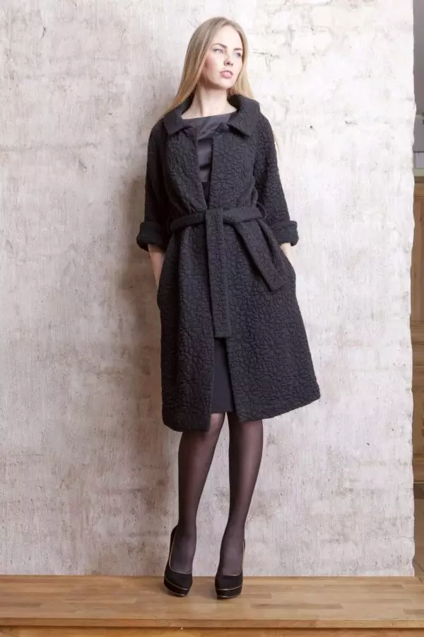 Cappotto a maglia (96 foto): cappotto di visone femminile su base a maglia, con maniche a maglia, lunga, da volpi su maglieria 589_42