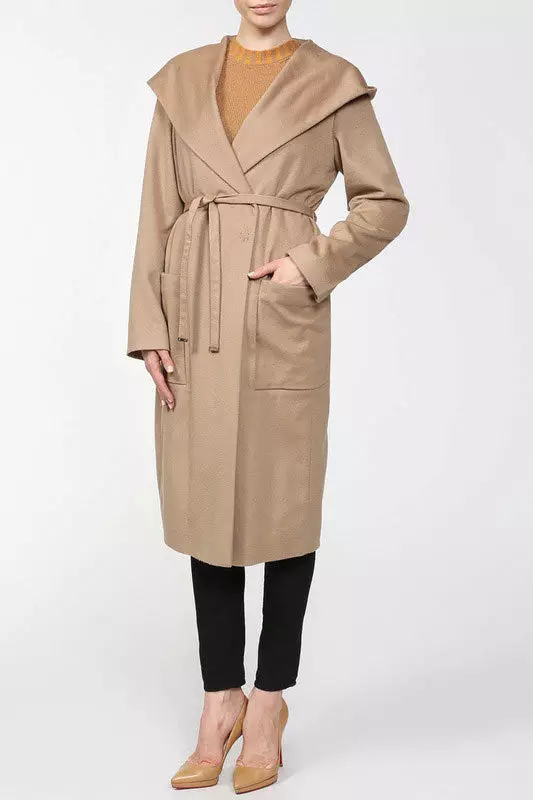 Алпака палто (116 снимки): производствени модели Италия, ревюта, женско палто с качулка, беларуски, германски, от Kroyork 593_73