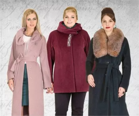 Alpaca coat (116 photos): production models ITALY, reviews, women's coat with hood, Belarusian, Germanic, from Kroyork 593_87