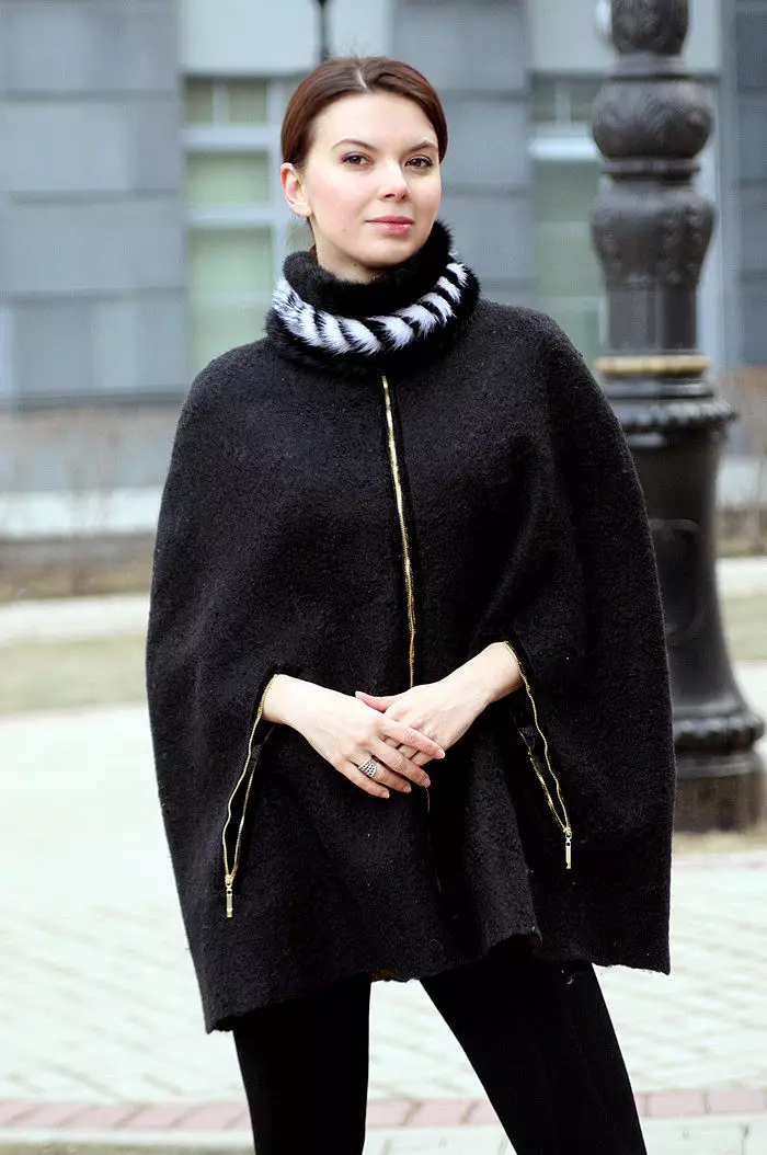 Capa de la (75 fotos): comentarios sobre a capa valb feminina, sen forro, de Italia, abrigo de moda 595_29