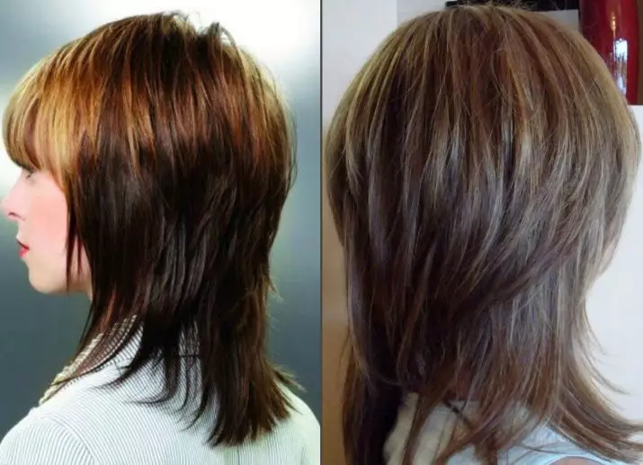 Tutup potongan rambut ing rambut medium (60 foto): Tutup gaya rambut gaya wanita kanthi rambut wavy, kriting lan lurus 5970_25