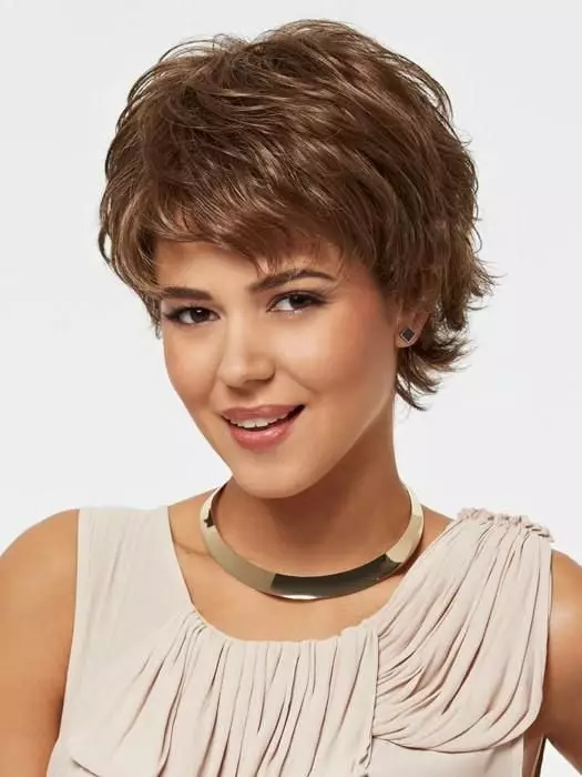Haircut Garson (57 Foto): Gaya rambut wanita kanggo rambut medium, dawa lan cendhak, pilihan lengkap kanggo wanita 5989_49