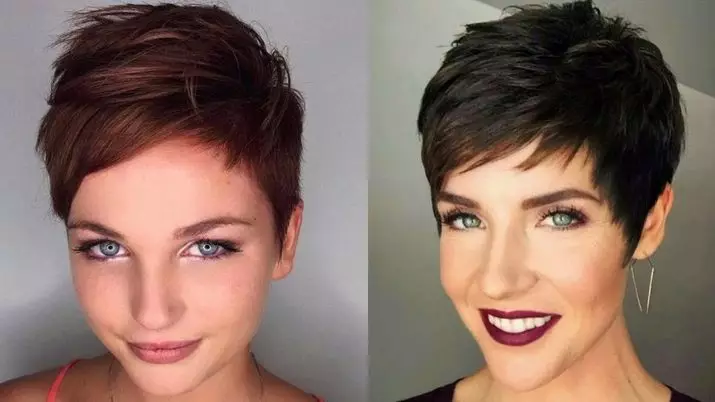 Pixie Haircut (78 billeder): Kvinders frisurer, fashionable nye varer. Hvem er et hårklipp med et valgt tempel i Pixie-stil? Teknologi implementering 5992_2