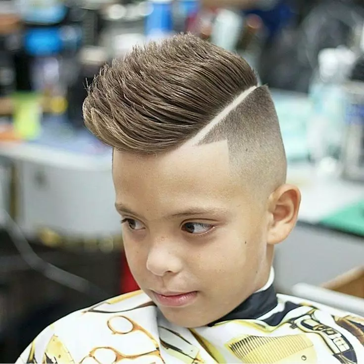 Haircuts Half-Fox para os nenos (39 fotos): Peiteados para adolescentes, cortes de pelo para bebés por 5 e 10 anos 6005_8