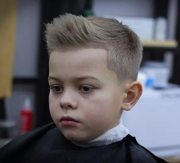 Half-Fox for Boys（39写真）：5歳から10年間の赤ちゃんの散髪のためのヘアスタイル 6005_9