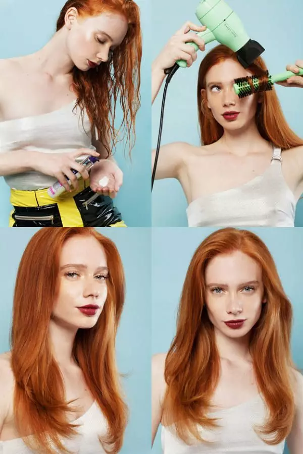 Kızıl saçlı saç kesimi (55 fotoğraf): Bangs ile bakır kırmızı renk saçın orta uzunluğunda saç modelleri, bir Kara, Pixie veya Bob seçin 6006_50