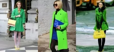 Qué llevar un abrigo verde (122 fotos): verde oscuro, qué bufanda se ajustará, bolsa, accesorios, abrigo con un collar de inglés 601_119