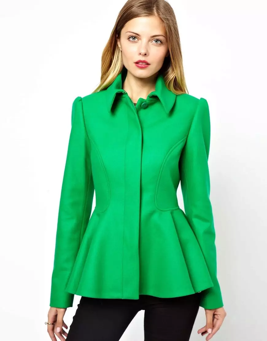 グリーンコート（122写真）を着用するもの：濃い緑、スカーフがフィット、バッグ、アクセサリー、英語の襟付きコート 601_31