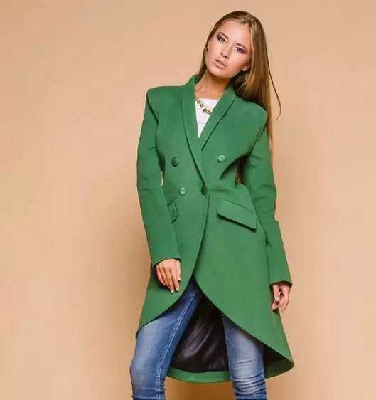 グリーンコート（122写真）を着用するもの：濃い緑、スカーフがフィット、バッグ、アクセサリー、英語の襟付きコート 601_32