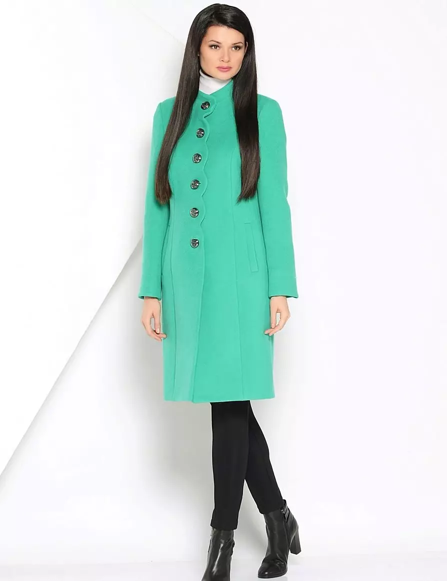 녹색 코트 (122 장의 사진)를 착용하는 것 : 진한 녹색, 어떤 스카프가 적합 할 것, 가방, 부속품, 영어 칼라가있는 코트 601_65