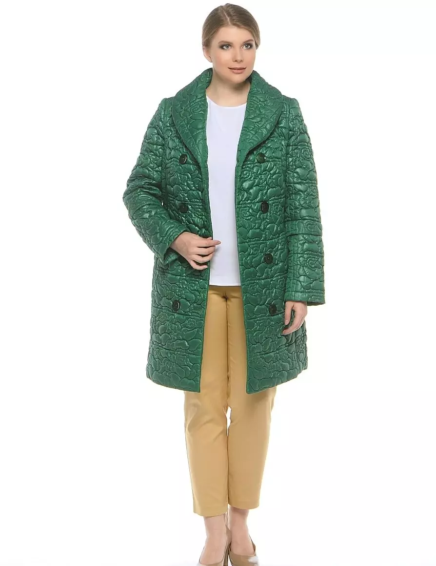 Ano ang Magsuot ng Green Coat (122 mga larawan): Madilim na berde, anong scarf ang magkasya, bag, accessories, amerikana na may Ingles na kwelyo 601_78
