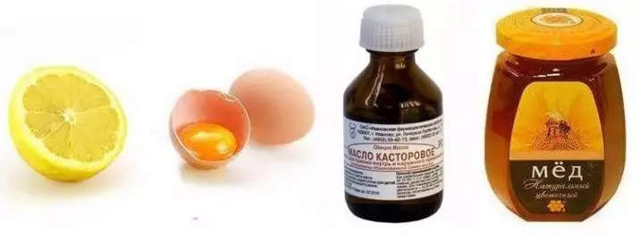 Topeng dengan minyak kastor untuk rambut: Bagaimana untuk membuat ubat di rumah dengan telur untuk pertumbuhan dan terhadap keguguran rambut? Topeng dengan minyak pesat dan madu, ulasan 6081_14