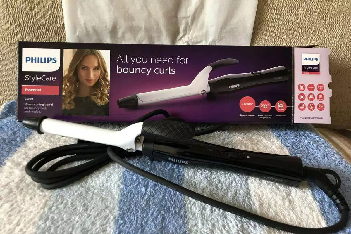 Pencor Philips: Curler Curler - Kurumpuran lan otomatis, Tulip lan Model kanthi muncung kanggo Kudrey. Cara nggunakake? 6106_8