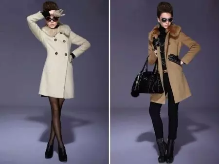 여성 드랩 코트 (112 사진) : 대형 크기, 모피, 검정, 후드, 드레이프에서 코트를 착용 한 것과 함께 씻는 방법 610_108