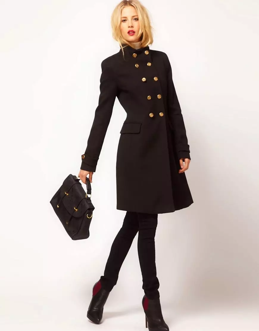 Nainen Drap Coat (112 Valokuvat): Suuret koot, miten pestä, turkis, musta, hupullinen, mitä yllään takki drape 610_14