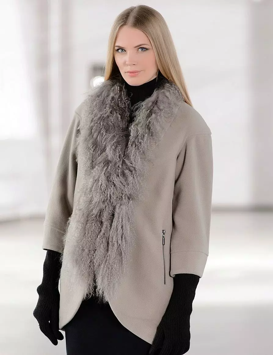 Жіноче драпове пальто (112 фото): великих розмірів, як випрати, з хутром, чорне, з капюшоном, з чим носити пальто з драпу 610_56