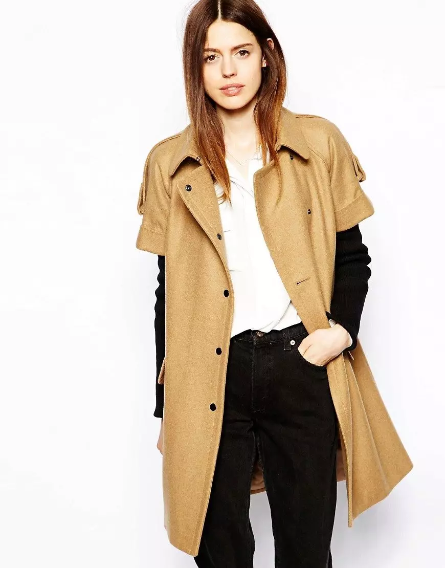 Жіноче драпове пальто (112 фото): великих розмірів, як випрати, з хутром, чорне, з капюшоном, з чим носити пальто з драпу 610_67