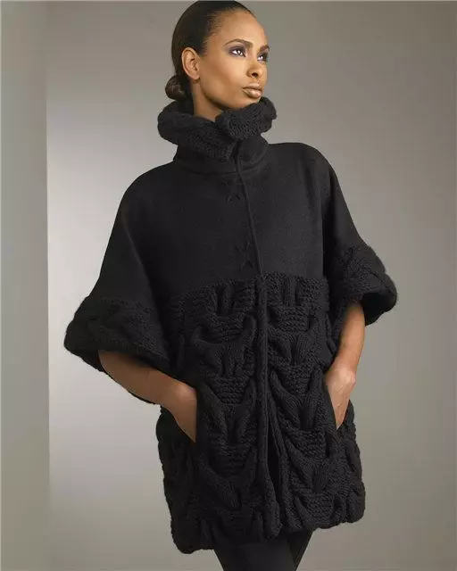 Женско черно палто (172 снимки): дълъг, къс, качулка, черно и бяло, прави, кожени ръкави, годни, кожа 611_94