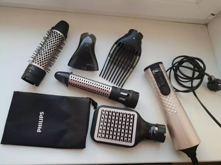 Philips Hairdryers: Spinning tarak ile saç kurutma makinelerinin gözden geçirilmesi ve Philips'ten saç şekillendirmesini seçin 6173_17