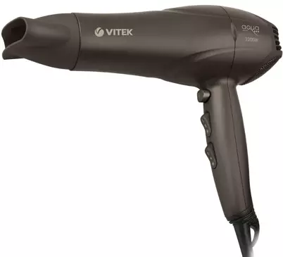 Vitek Hair Dryers: Modelên bi kulikê (comb) ji bo por, diffuser û yên din. Nirxên Review 6178_19