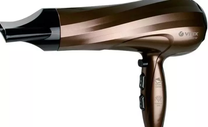 Vitek hair dryers: models with a brush (comb) for hair, diffuser and others. Review reviews 6178_4