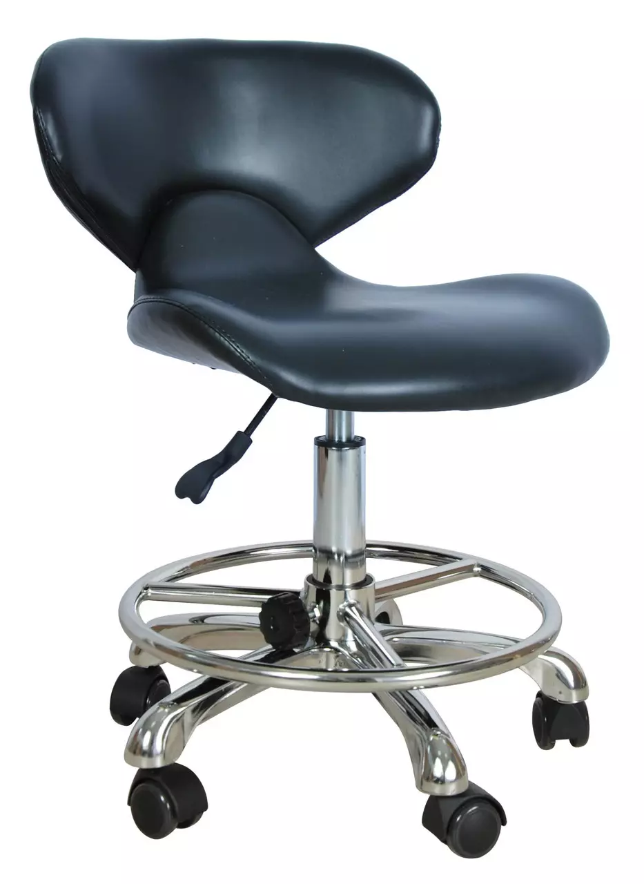 Manikīra krēsli: izvēlieties klientiem un maģistra manikīra modeļiem uz riteņiem 6201_11