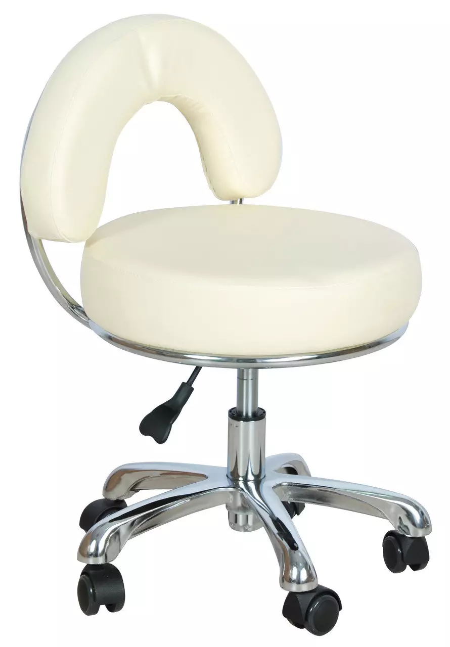 Manicure Chairs: Pumili para sa mga customer at Masters manicure mga modelo sa mga gulong 6201_12
