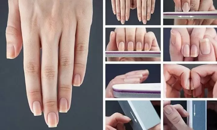 Jak wyciąć paznokcie? Jak pięknie obrazować paznokcie w domu na rękach krok po kroku? Gładka maszyna do wycieku 6210_12