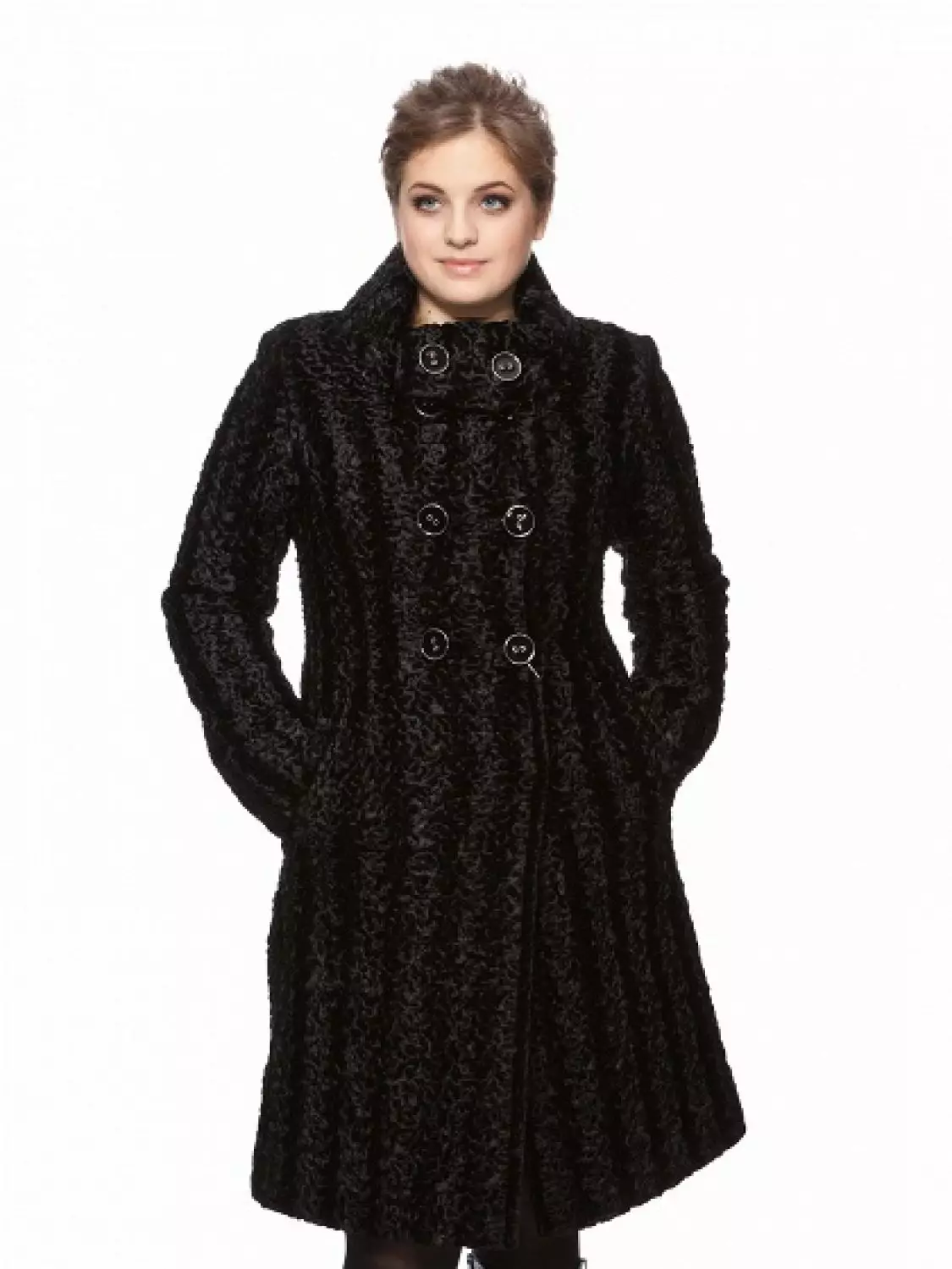 Пальто зі штучного хутра (78 фото): з каракулю, з капюшоном, плюшеве, жіночі моделі пальто 621_30