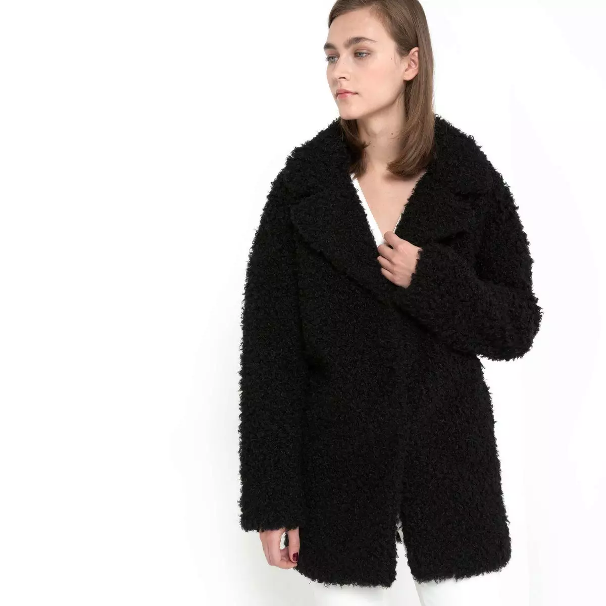 Пальто зі штучного хутра (78 фото): з каракулю, з капюшоном, плюшеве, жіночі моделі пальто 621_36