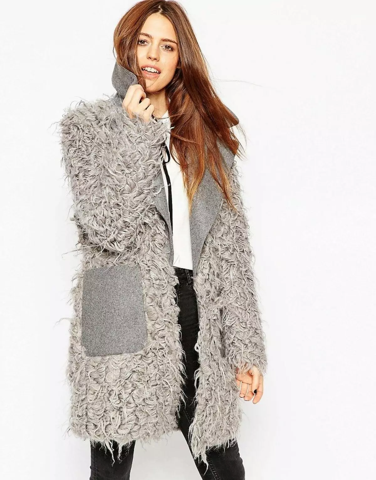 Пальто зі штучного хутра (78 фото): з каракулю, з капюшоном, плюшеве, жіночі моделі пальто 621_8