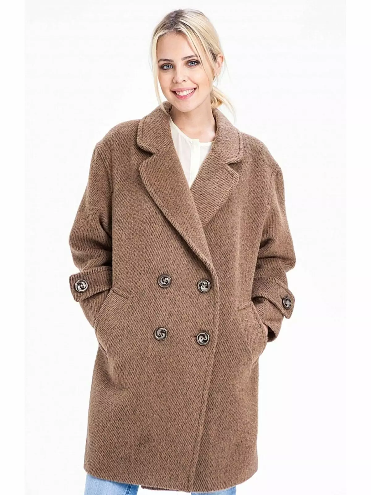 Жіночі пальто весна 2021 (356 фото): від російських виробників, моделі, стилі і фасони, стьобані, короткі, драпові, шкіряні 623_125