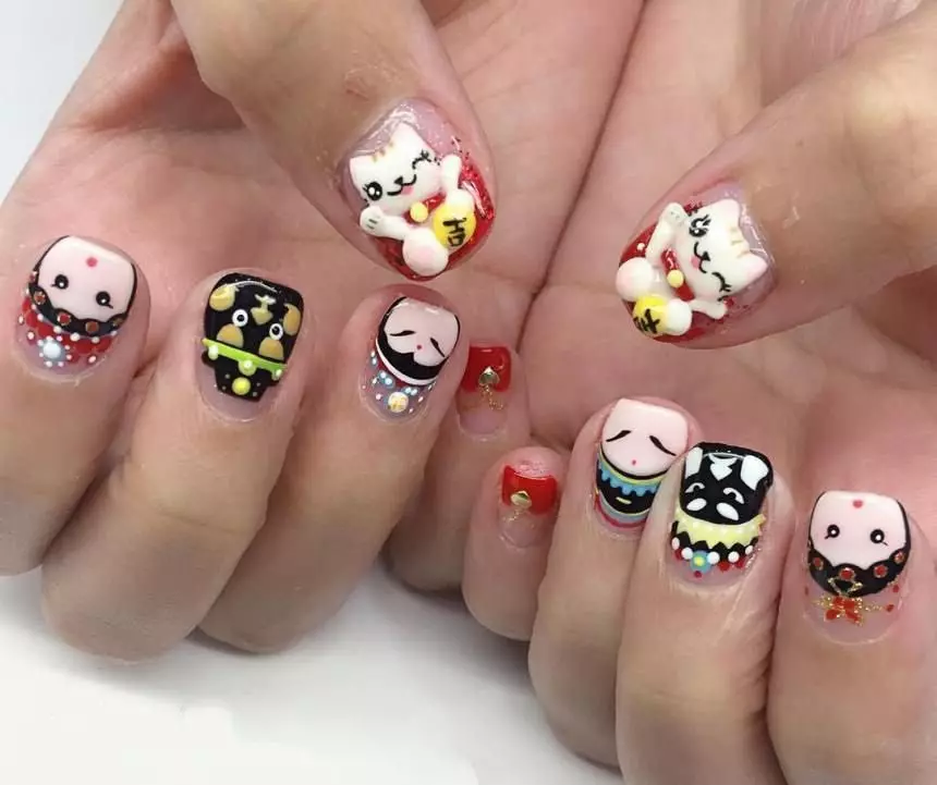 Cartoons on the nails (58 photos): the design of the cartoon manicure with the heroes 