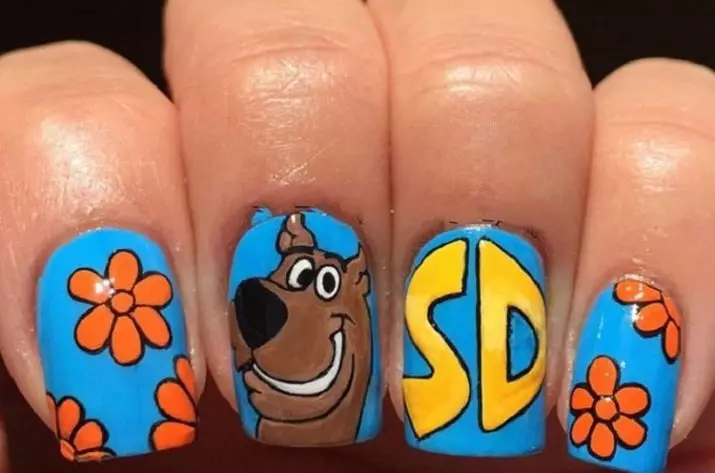 Cartoons on the nails (58 photos): the design of the cartoon manicure with the heroes 