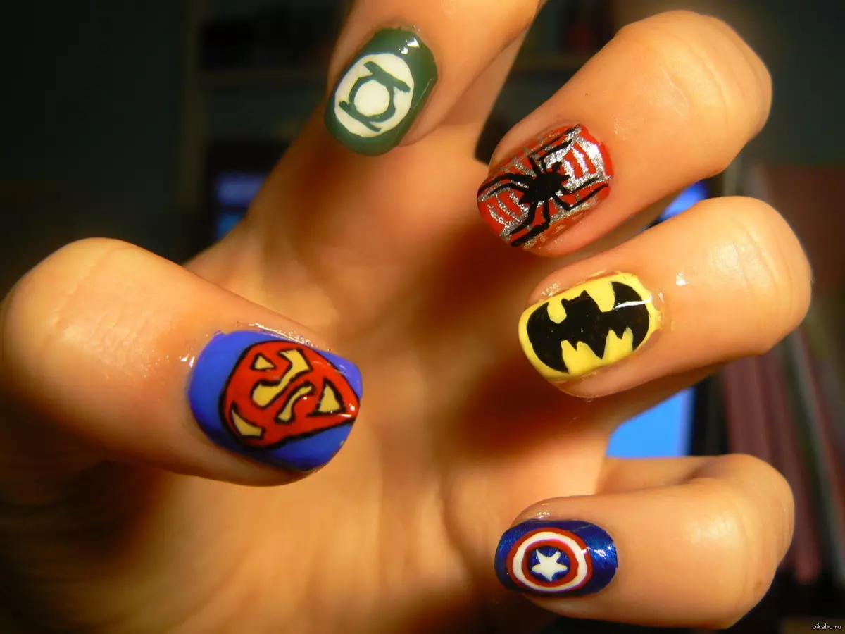 Cartoons on the nails (58 photos): the design of the cartoon manicure with the heroes 