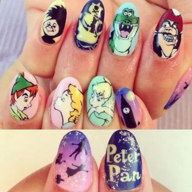 Cartoons on the nails (58 photos): the design of the cartoon manicure with the heroes 