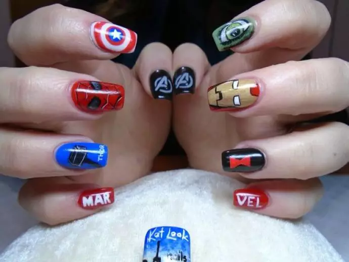 Cartoons on the nails (58 photos): the design of the cartoon manicure with the heroes 