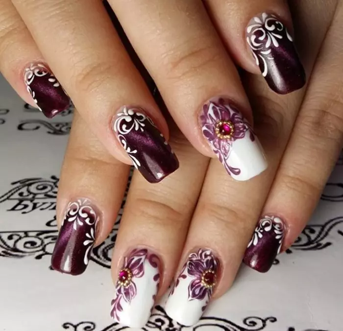 Oriental manicure (34 photos): nail design in oriental style 6302_27