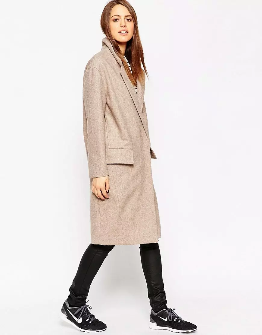Cappotto d'oltremare (111 foto): cosa indossare cappotti di oversize tagliati gratuiti, modelli 2021, in una gabbia, in lana, grigio, cioè 630_15