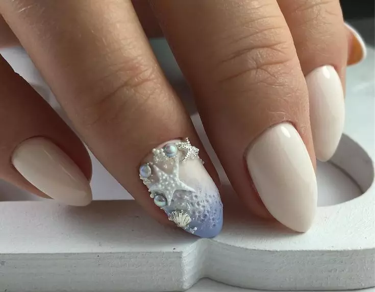 Impresionirajte na nokte (90 fotografija): Dizajn vjenčanog manikura, korak-po-korak modeliranje cvijeća i leptira akril gel 3D na oštrim noktima 6327_49