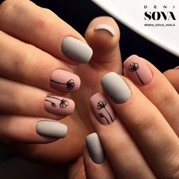 manicura linda (63 fotos): Creación de diseño de uñas femenino con dibujos 6356_17