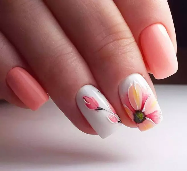 manucure mignon (63 photos): Création de design d'ongle féminin avec des dessins 6356_19