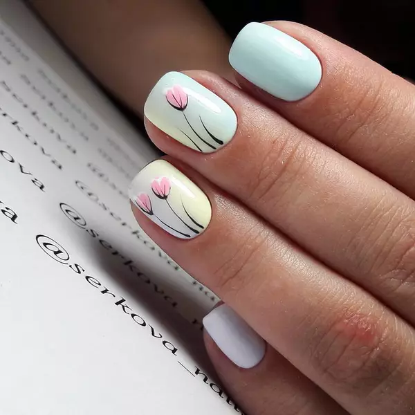 manucure mignon (63 photos): Création de design d'ongle féminin avec des dessins 6356_22