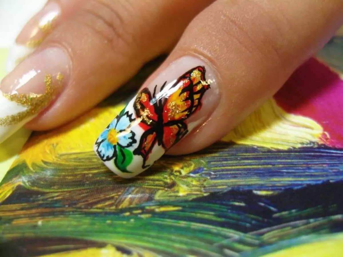 Cute manicure (63 mga larawan): Paglikha ng Feminine Nail Design na may mga guhit 6356_25